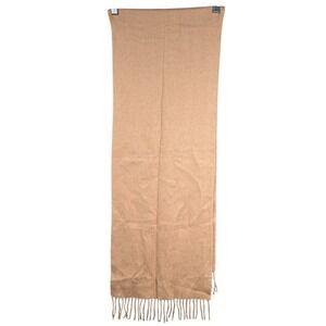 Forté 100% Cashmere Scarf Beige Tan Luxury Soft Warm Winter Designer Neutral